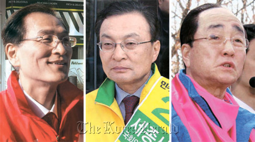 (From left) Shin Jin, Lee Hae-chan, Sim Dae-pyung