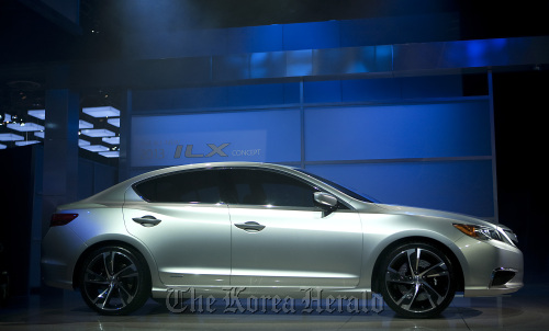 The Honda Motor Co. Acura 2013 ILX concept vehicle is displayed during the 2012 North American International Auto Show in Detroit, Michigan, on Jan. 9.   Bloomberg