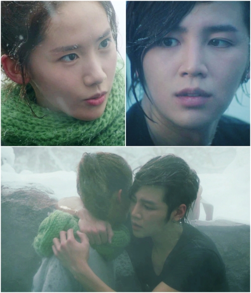 사랑비’ 장근석-윤아, 눈꽃 날리는 온천 데이트 ‘두근두근’