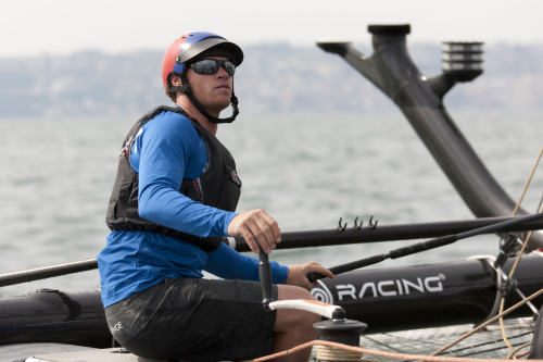 <YONHAP PHOTO-0365> This April 2, 2012 photo provided by Americas Cup Event Authority, shows Australian sailor Nathan Outteridge aboard the Team Korea AC45 catamaran during America's Cup World Series training in Naples, Italy. Just 26 and headed for his second Olympics in the 49er class, the Australian will make his debut as Team Korea's skipper when the first season of the America's Cup World Series resumes Wednesday in Naples, Italy. (AP Photo/Americas Cup Event Authority, Gilles Martin-Raget)/2012-04-11 06:25:31/ <저작권자 ⓒ 1980-2012 ㈜연합뉴스. 무단 전재 재배포 금지.>
Nathan Outteridge     AP-Yonhap News