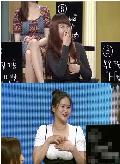 방송 녹화 도중 큰 가슴 때문에 옷이 찢어져는 초유의 사태가 발생했다.
　　
최근 진행된 케이블채널 스토리온 ‘김원희의 맞수다’ 녹화에서 한 출연자가 큰 가슴 때문에 옷이 찢어져 방송 녹화가 중단될 뻔한 돌발상황이 발생한 것.
　
지난 13일밤 방송된 ‘맞수다’에서는 남동생보다 작은 AAA컵부터 속옷을 구하기도 힘든 I컵까지 가슴 크기가 콤플렉스인 여성들의 사연을 이 이어졌다.