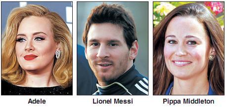 Adele, Messi, Pippa Middleton make Time 100 people list