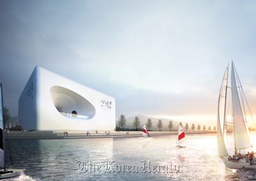 An ocean view of POSCO’s pavilion at the Yeosu Expo          POSCO