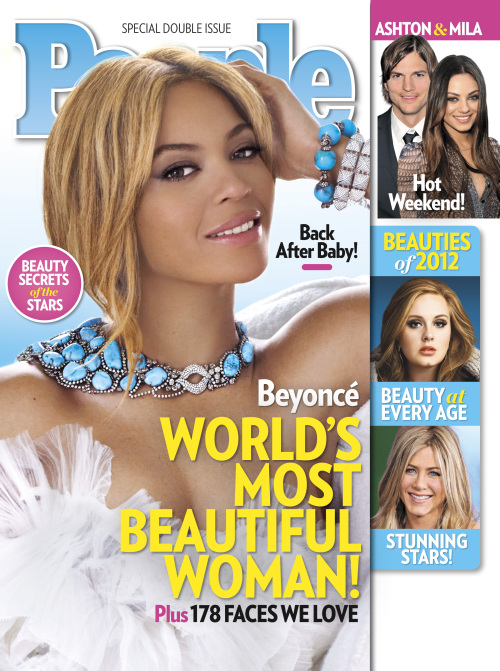 <YONHAP PHOTO-0186> In this cover image released by People, singer Beyonce graces the cover of People magazine's special issue naming her the World's Most Beautiful Woman for 2012. The 30-year-old singer tops the magazine's annual list of the "World's Most Beautiful" in a special double issue. The announcement was made Wednesday, April 25, 2012. (AP Photo/People)/2012-04-26 05:28:42/ <저작권자 ⓒ 1980-2012 ㈜연합뉴스. 무단 전재 재배포 금지.>
In this cover image released by People, singer Beyonce graces the cover of People magazine’s special issue naming her the World’s Most Beautiful Woman for 2012.      AP-Yonhap News