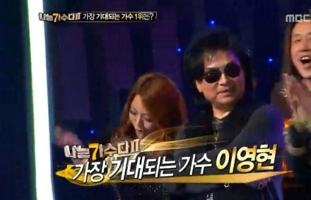 이영현(가수)
가수 이영현이 MBC 예능프로그램 ‘우리들의 일밤-나는 가수다2(이하 나가수2)’에서 가장 기대되는 가수로 꼽혔다.