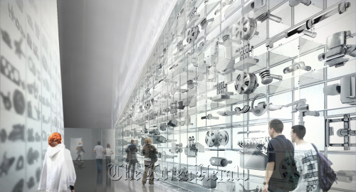 Disassembled parts from Equus and K5 Hybrid are displayed at the Hyundai Motor Group Pavilion at the Yeosu Expo. Hyundai Motor