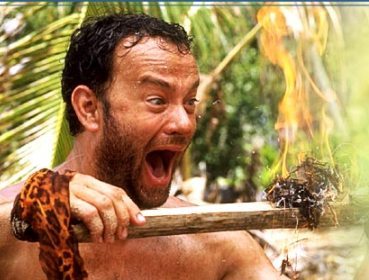 (A scene from the movie castaway)