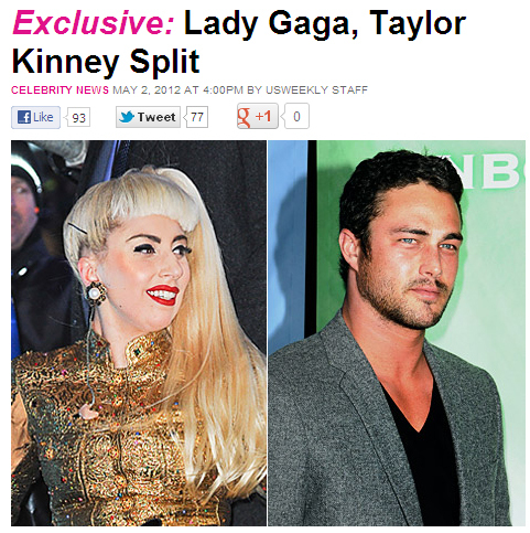 레이디가가(Lady gaga/가수/미국)/테일러 키니 (Taylor Kinney/영화배우/미국)