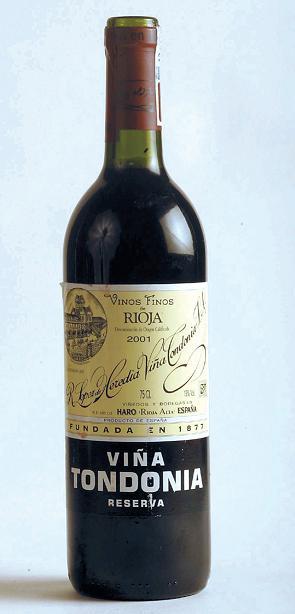 2001 R. Lopez de Heredia Vina Tondonia Rioja Reserva