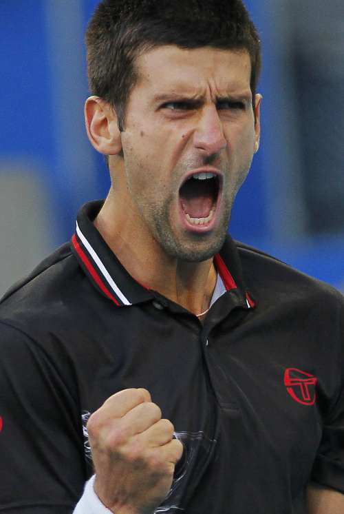 노박 조코비치 (Novak Djokovic/테니스선수/세르비아)
<YONHAP PHOTO-0252> Novak Djokovic from Serbia celebrates during a Madrid Open tennis tournament match against Daniel Gimeno-Traver from Spain in Madrid, Tuesday, May 8, 2012. (AP Photo/Andres Kudacki)/2012-05-09 05:58:22/ <저작권자 ⓒ 1980-2012 ㈜연합뉴스. 무단 전재 재배포 금지.>
Novak Djokovic celebrates his win.
AP-Yonhap News