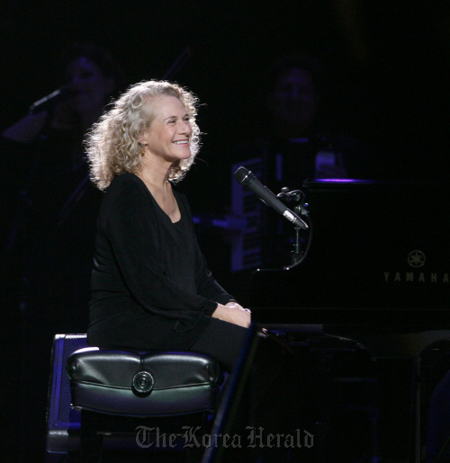 Carole King performs at the Wachovia Center in Philadelphia, Pennsylvania, on June 10, 2010. Philadelphia Inquirer/MCT