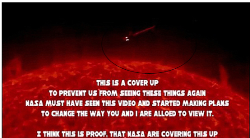 태양 주변 UFO 포착, 단순 태양활동 홍염?