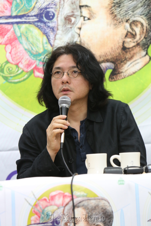 Japanese filmmaker Shunji Iwai speaks during a press conference at CGV Yongsan in Seoul, on May 10. GFFIS