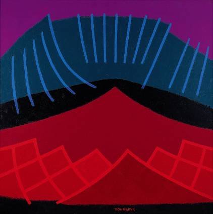 유영국 산. 1979년. 106x106cm 사진제공 갤러리현대-copy(o)2-copy(o)1 / 평생 山그림에 매달렸던 작가가 남긴 빛나는 그림