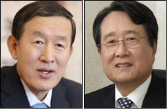 허창수(좌/기업인)/유장희(우/복지기관단체인, 교수)
유장희 동반성장위원회 위원장과 허창수 전국경제인연합회 회장이 17일 서울 여의도의 한 음식점에서 회동을 갖고 동반성장 현안 및 추진 방향에 대해 환담했다. 이번 회동은 대기업계와 소통을 위한 자리를 마련하고자 양 기관이 협의해 이뤄졌다.