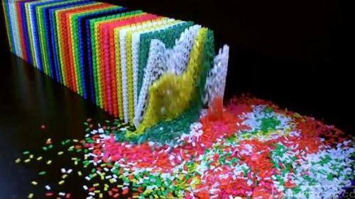 Man spends eight days on domino project