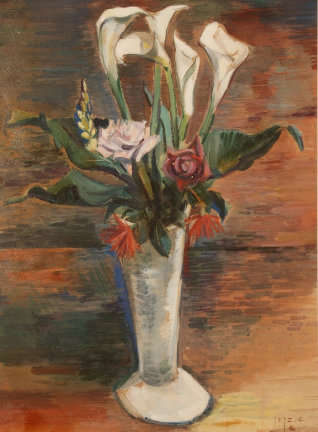 1932,종이에수채,78X57.5cm / 사본1-이인성 탄생100주년 특별전‘鄕’,서양과 다른 우리의 향토색을 그리다