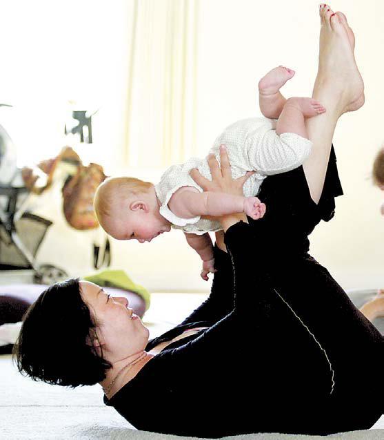 Mom and baby yoga not a stretch, participants say
