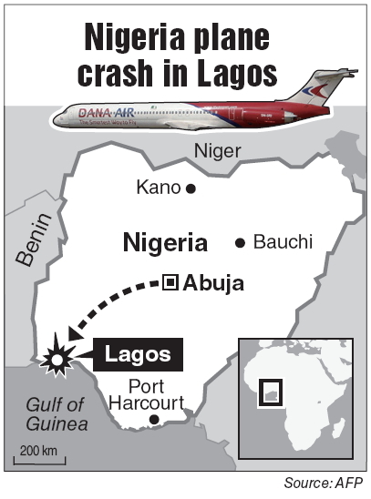 Nigerian plane crashes, killing all 153 on board