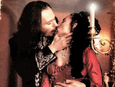 A scene from a vampire movie "Dracula"