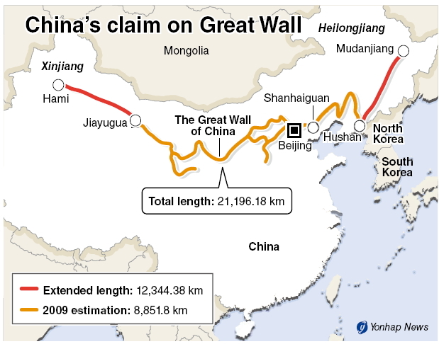 Great Wall rekindles history row