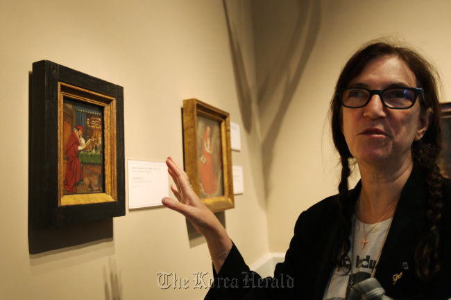 Artist and musician Patti Smith tours the Detroit Institute of Art looking at exhibits as she promotes an exhibit of her photographs titled “Patti Smith Camera Solo” on May 31 in Detroit, Michigan.  (MCT)