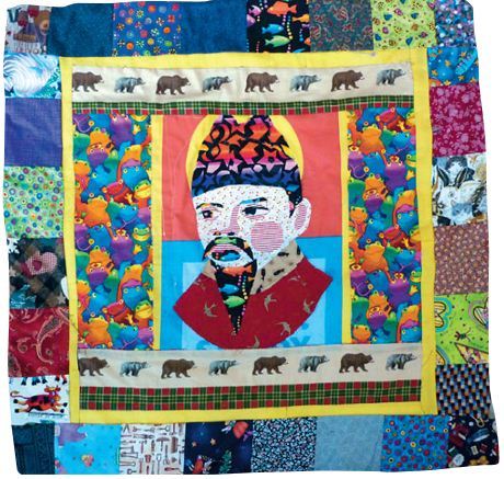 Andy Brown’s patchwork portrait of King Sejong