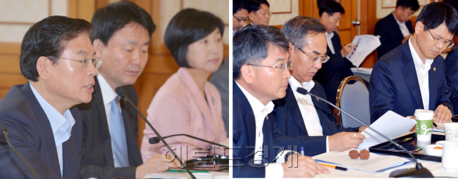 정부의 학교폭력 종합대책 발표 이후에도 학교, 학부모, 지원센타 등의 역할 미흡으로 인해 새누리당정우택 의원이 주재하는  "아이가 행복한 학교"  당 정간담회 가 13일 국회에서 열리고 있다. 박현구 기자phko@heraldm.com 2012.06.13
정부의 학교폭력 종합대책 발표 이후에도 학교, 학부모, 지원센타 등의 역할 미흡으로 인해 새누리당정우택 의원이 주재하는  "아이가 행복한 학교"  당 정간담회 가 13일 국회에서 열리고 있다. 박현구 기자phko@heraldm.com 2012.06.13