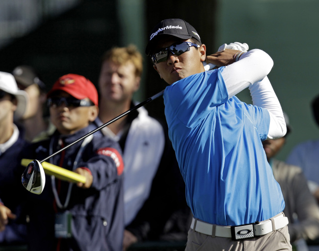 Andy Zhang takes part in a practice round at the U.S. Open on Tuesday.   AP-Yonhap News