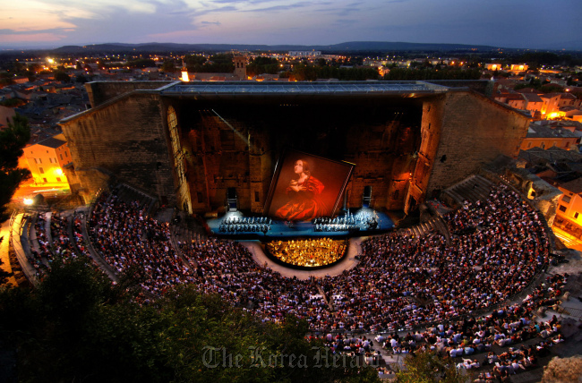 This file photo shows the Antique Theatre of Orange staging the opera “Tosca” in Orange, France in 2010. ADL
