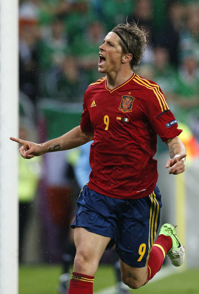Spain’s Fernando Torres celebrates his goal.
AP-Yonhap News