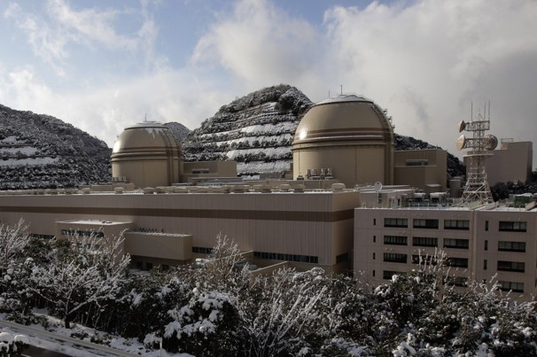 The No. 3 (right) and No. 4 reactors at Kansai Electric Power Co.'s Ohi nuclear power plant in western Japan. AP