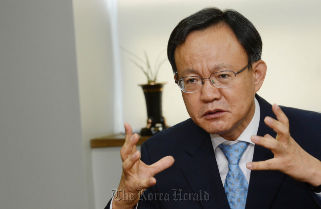 Chun Taeck-soo, secretary-general of the Korean National Commission for UNESCO, speaks during an interview with The Korea Herald on June 12.  Chung Hee-cho/The Korea Herald