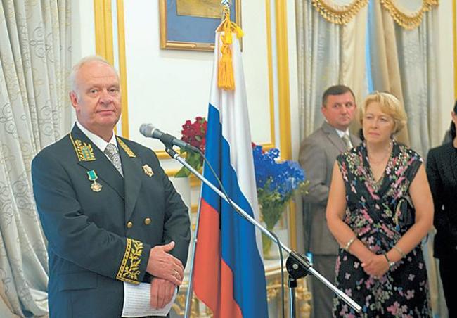 Russian Ambassador Konstantin Vnukov gives a speech at the Day of Russia celebrations in Seoul last week. (Russian Embassy)