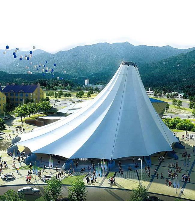 An artist’s redition of the Music Tent, the new outdoor stage for GMMFS (GMMFS)