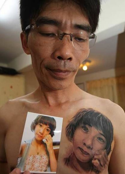 죽은 딸 얼굴 가슴에 새긴 父, 사연은?