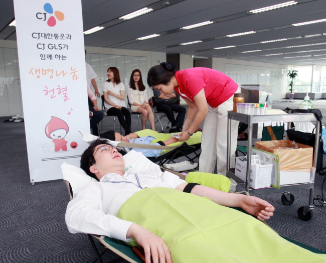 CJ대한통운ㆍGLS, 공동 헌혈 캠페인 진행