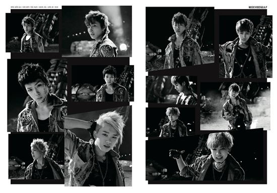 B.A.P, 가수(방용국, 젤로, 힘찬, 대현, 영재, 종업)/ 비에이피, 화보집 ‘레코딩 테이크2’ 공개 ‘눈길’