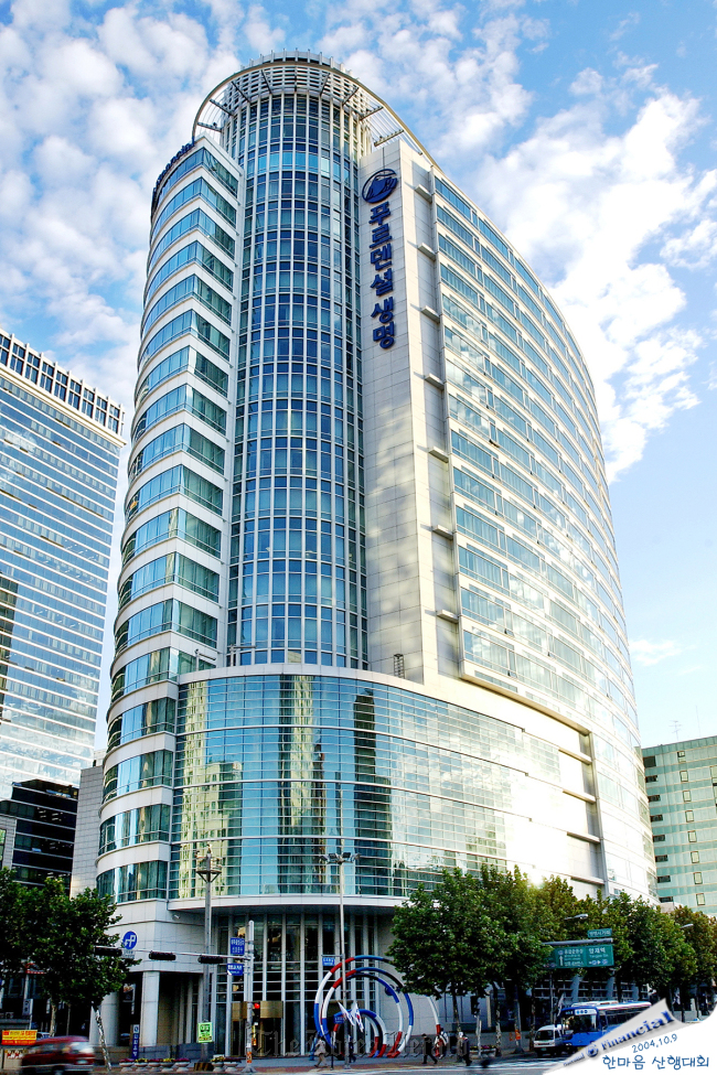 The headquarters of Prudential Life Insurance Co. of Korea in Seoul