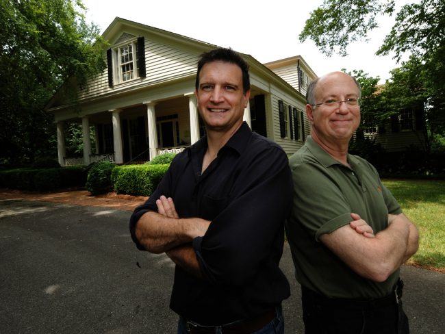 Douglas Frey (left) is author of and Jim Divitale the photographer of “Marietta - The Gem City of Georgia” which illustrates and recounts the history of 50 of the city’s homes. (Atlanta Journal-Constitution/MCT)