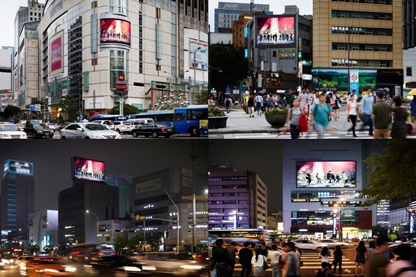 슈퍼주니어(Super Junior), 가수(이특, 희철, 예성, 신동, 성민, 은혁, 동해, 시원, 려욱, 규현, 강인)/‘컴백 초읽기’ 슈퍼주니어, 초대형 전광판 광고 ‘화제’