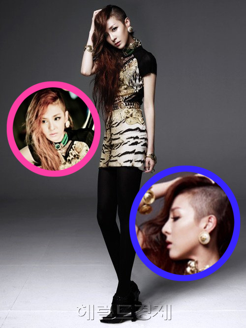 박산다라, 가수(2NE1)/산다라박 반삭 눈물