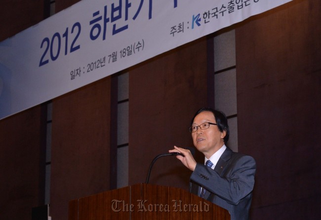 Eximbank CEO Kim Yong-hwan   (  Lee Sang-sub/The Korea Herald)