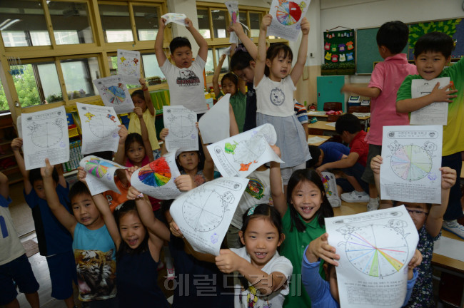 19일 여름방학에 돌입한 신용산초등학교 학생들이 함께 함성을 외치고 있다.<br />정희조 기자/checho@heraldm.com 120719
19일 여름방학에 돌입한 신용산초등학교 학생들이 함께 함성을 외치고 있다.
정희조 기자/checho@heraldm.com 120719