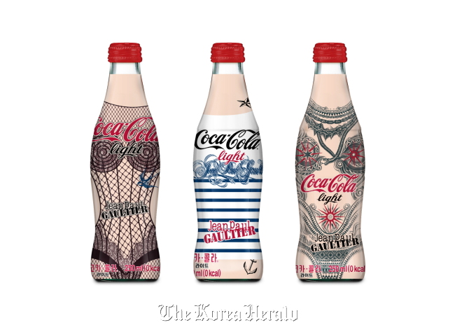 Coca-Cola bottle designs by Jean Paul Gauitier.  Coca-Cola
