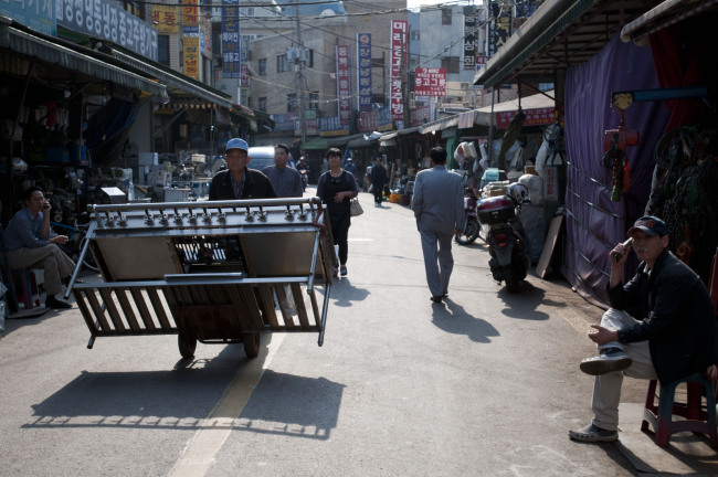 The outskirts of Sindang Market provide everything from used refrigerators to vintage video game systems.
Elizabeth Groeschen