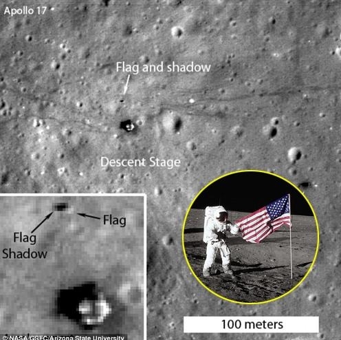 NASA “40년 전 달에 꽂은 성조기 아직도 있다”