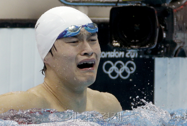 수영 1500ｍ 쑨양, 부정출발로 실격당할까 마음졸여