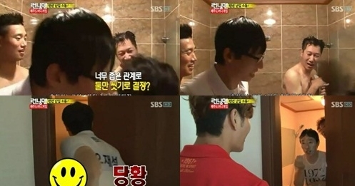 예능/SBS 일요일이 좋다-런닝맨/‘런닝맨’ 샤워장 난입..지석진·이광수 알몸 노출