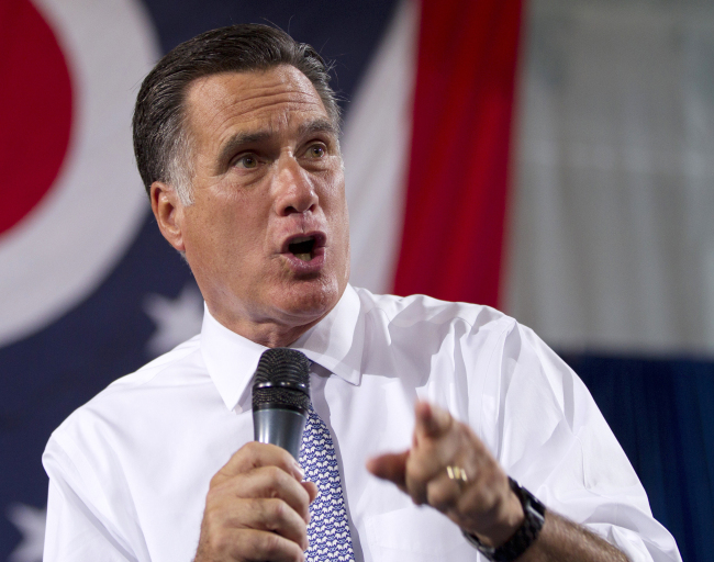 Republican presidential candidate former Massachusetts Gov. Mitt Romney  AP-Yonhap News